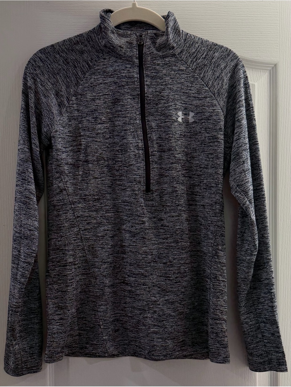 Under Armour Black Heathered Quarter-Zip Performance Top